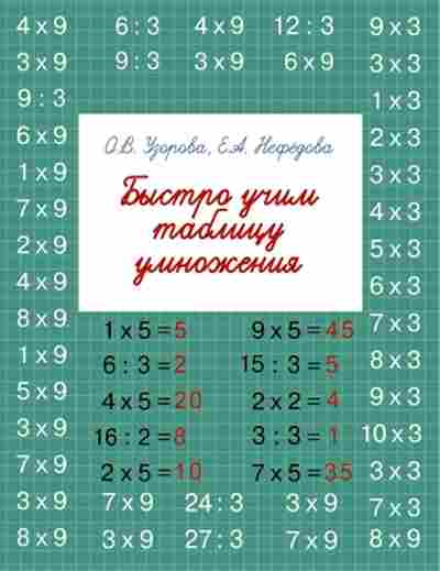 Книга Быстро учим таблицу умножения Узорова О.В., б-1947, Баград.рф